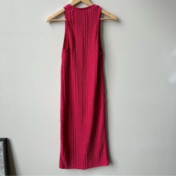 ZARA Pink Knitted Midi Dress Size M - Picture 4 of 7